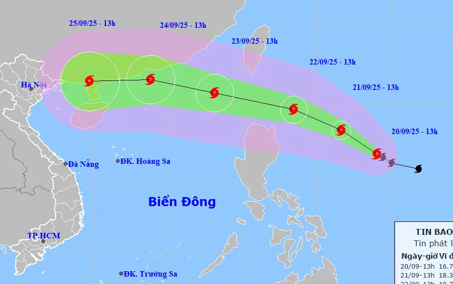 Bão Ragasa khi vào Biển Đông có thể giật trên cấp 17, khả năng có diễn biến lạ