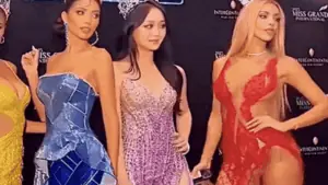 Thí sinh Miss Grand liên tục u:ốn é:o trên sân khấu, bạn thi đứng cạnh 'đơ toàn tập'