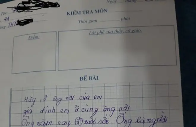 Bài văn "Ông tôi" của cậu bé lớp 2 giành giải Nhì toàn quốc, chỉ 26 chữ nhưng khiến ai cũng rơi lệ