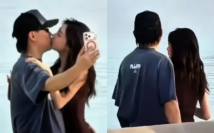 Nam ca sĩ U50 bị bắt gặp 'khoá môi' nồng cháy với hot girl kém 16 tuổi trên bãi biển