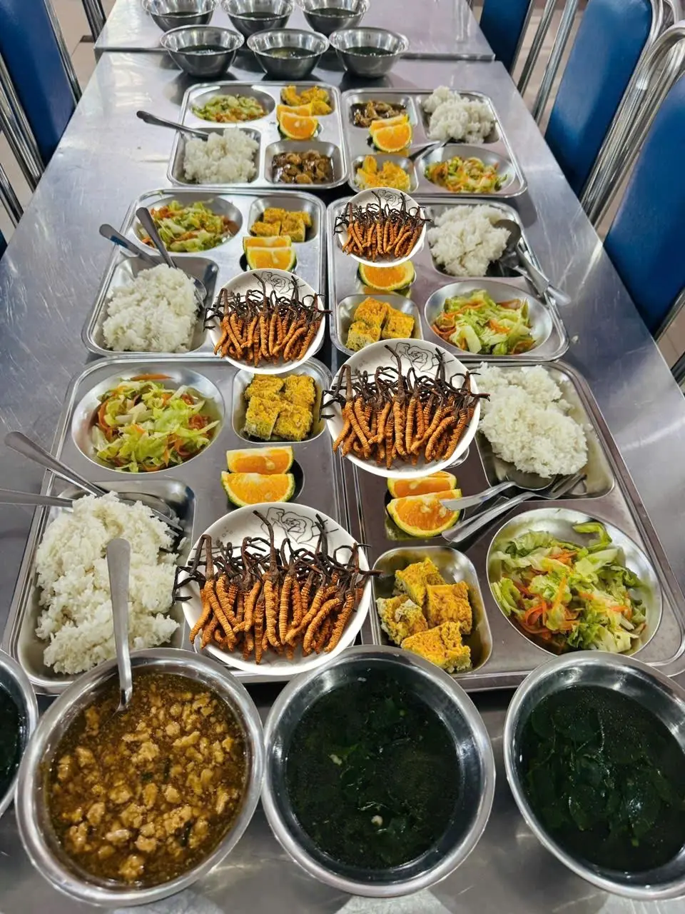 Xuất hiện bữa ăn toàn đông trùng hạ thảo xa xỉ gây sốt ở 1 trường học Hà Nội: Thực hư ra sao?