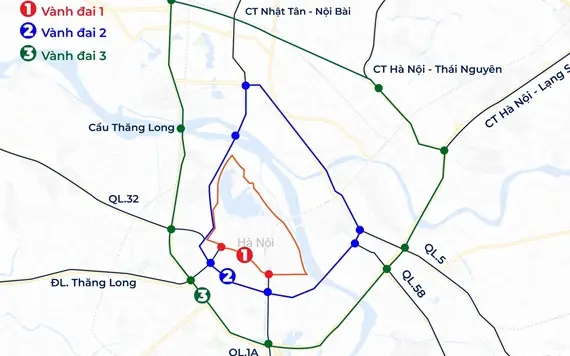 Chi tiết bản đồ khu vực dự kiến cấm xe máy xăng theo khung giờ tại Hà Nội