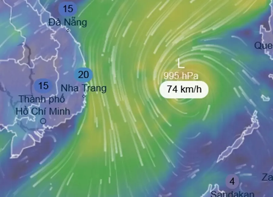 Dự báo khả năng và thời điểm hình thành bão số 16 trên Biển Đông