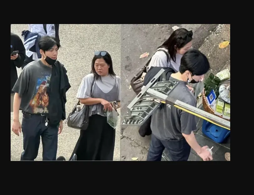 Nam diễn viên nổi tiếng Hàn Quốc bị bắt gặp đi mua xôi cốm ở Hà Nội