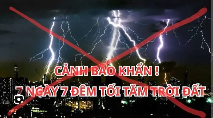 Sự thật thông tin "tối trời tối đất 7 ngày 7 đêm" đang lan truyền trên mạng