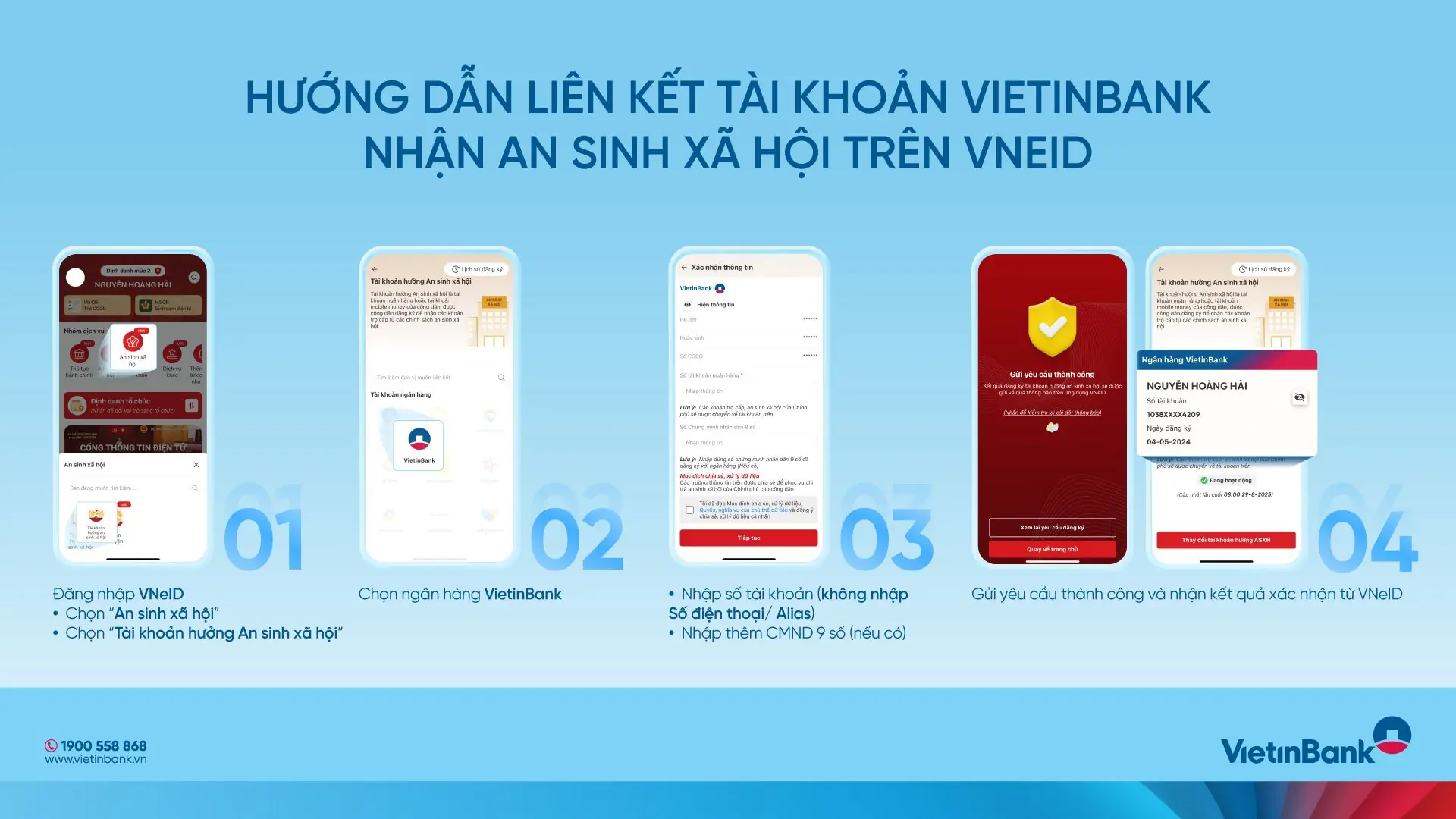 Vietcombank, VietinBank, Agribank và BIDV... hướng dẫn cách nhận 400 nghìn đồng tiền an sinh xã hội, người dân ai cũng nên biết